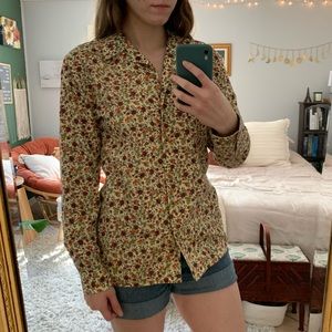 Orvis ‘70s style floral button down shirt